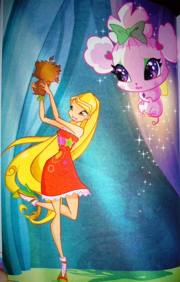 Стелла с новым питомцем, картинки из новой книги про питомцев винкс