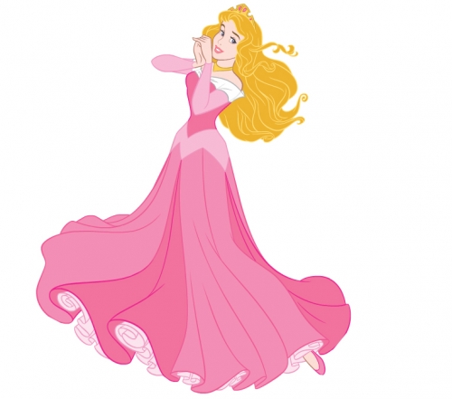 Принцесса аврора в розовом платье