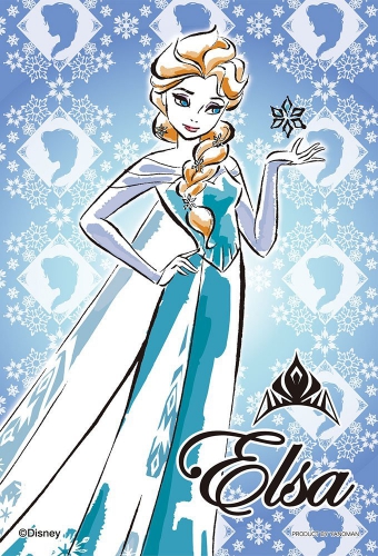 Новая картинка с Эльзой в зимнем наряде со снежинкой