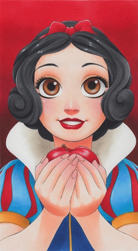 Портрет Белоснежки с яблоком