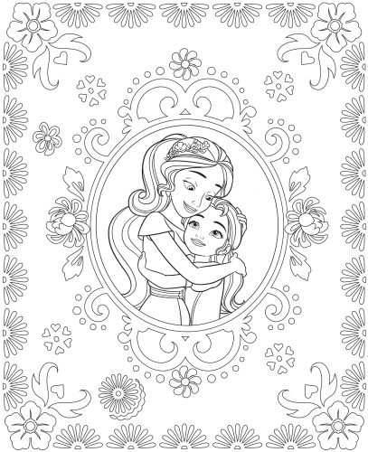 Елена принцесса Авалора раскраска Елены и Изабель