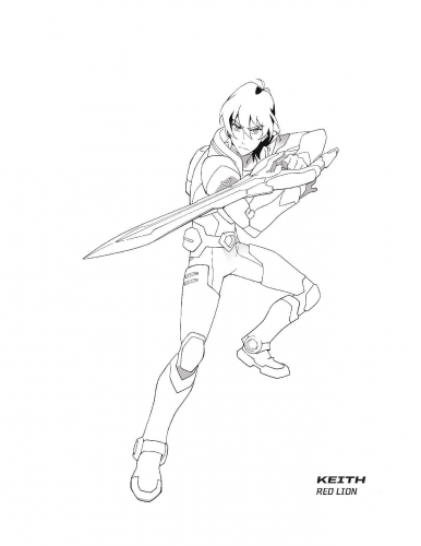 Раскраска Вольтрон Легендарный защитник Кит с байярдом мечом