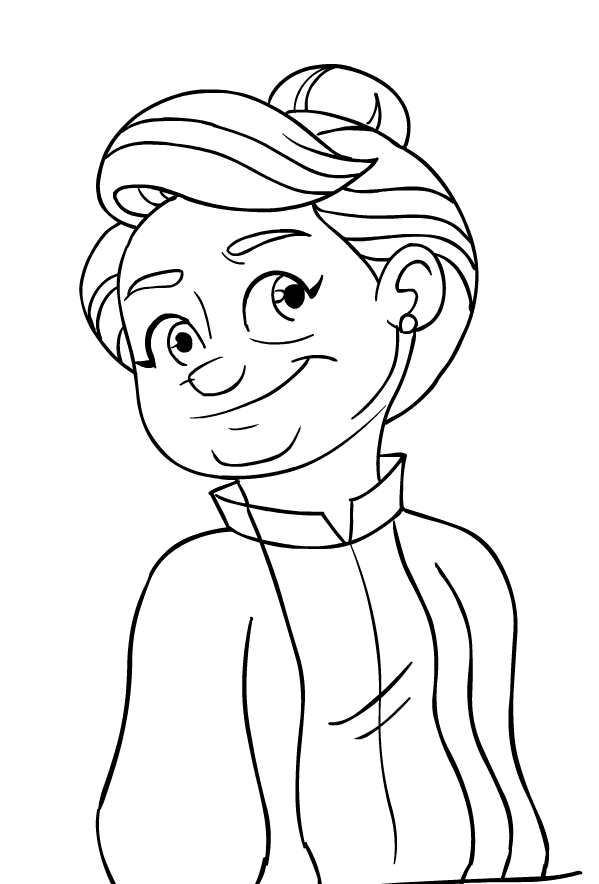 Раскраска с бабушкой Полли Покет - Раскраски Полли Покет - YouLoveIt.ru