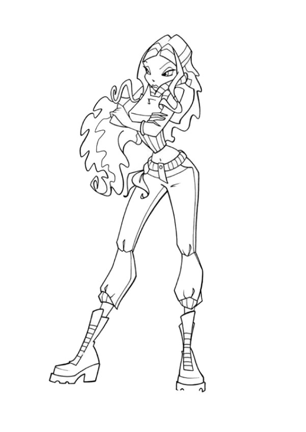 Раскраска Aisha Winx Club - Лейла - YouLoveIt.ru