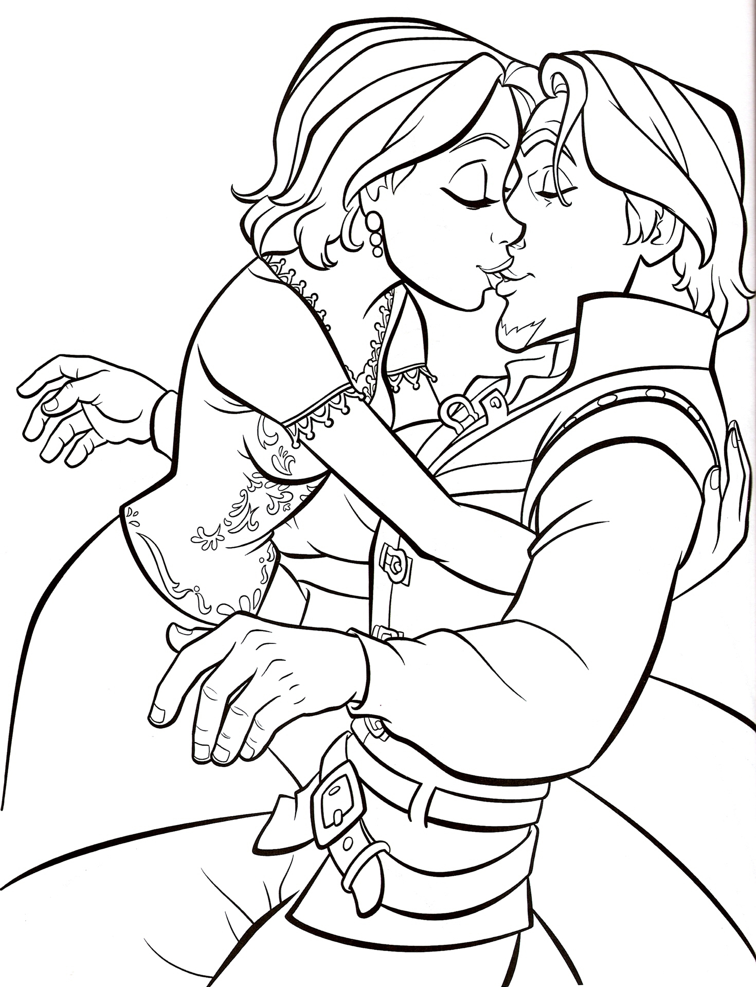 tangled coloring pages advanced - photo #19