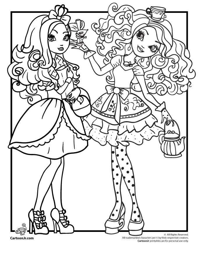 maddie hatter coloring pages - photo #9