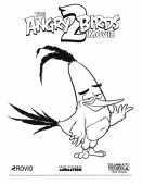 Раскраска Angry Birds 2 в кино желтая птица Чак