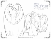 Раскраска Малефисента с крыльями и другие сохранившиеся фэйри