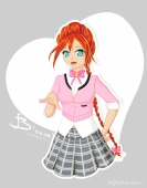 Винкс в аниме стиле - школьный наряд Блум из 6го сезона