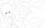 Раскраска Наруто: Саске