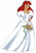 Русалочка Ариэль в свадебном платье
