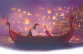 Лодка и фонарики, самый романтичный момент в Рапунцель