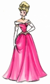 Принцесса аврора в дизайнерском платье