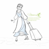 Принцесса Белль с чемоданом