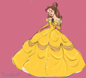 Белль в желтом платье
