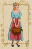 Золушка из мультфильма в платье Золушки из фильма