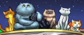 Hero Cats Коты Супер герои и звездное небо