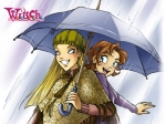 Ирма и Коренилая под зонтиком