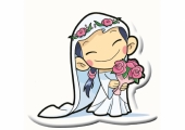 Чиби Хай Лин в свадебном платье