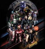 Мстители: Война бесконечности официальный постер с главными героями