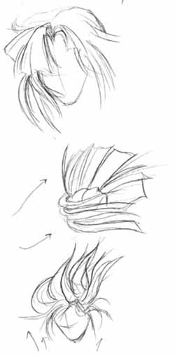 Как нарисовать волосы в стиле аниме