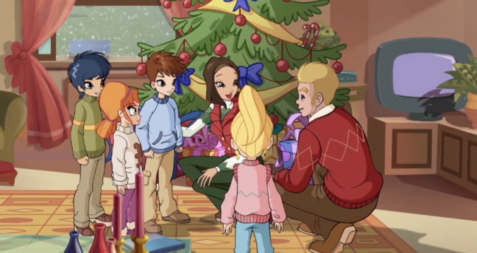 Новогодние и рождественские кадры с Винкс из 5го сезона
