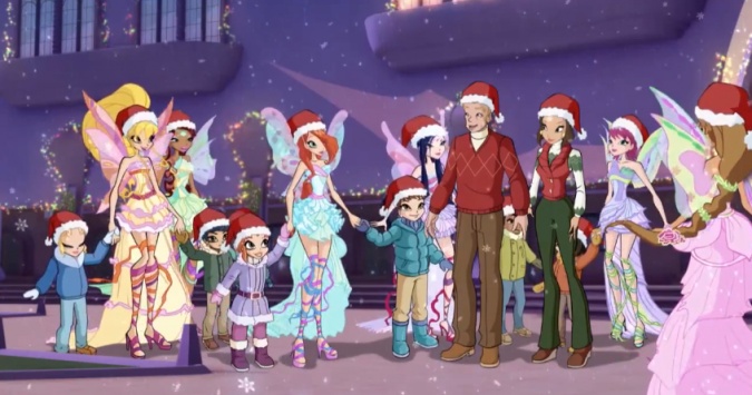 Новогодние и рождественские кадры с Винкс из 5го сезона