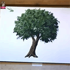 Видео: Рисуем дерево гуашью