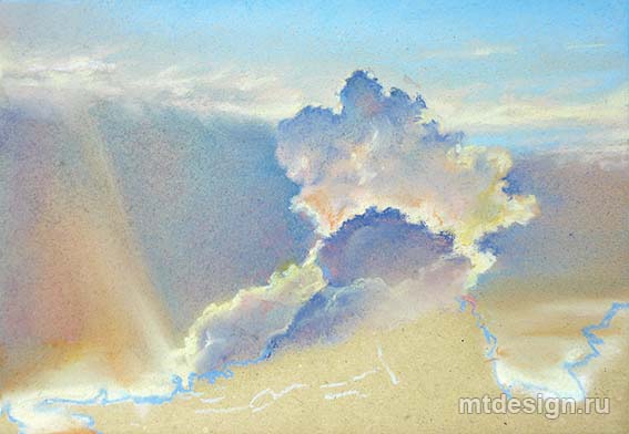 Урок рисования неба пастелью