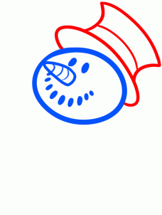 Новогодний урок рисования: рисуем снеговика