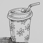 Как нарисовать чашку (стакан) для молочных коктейлей