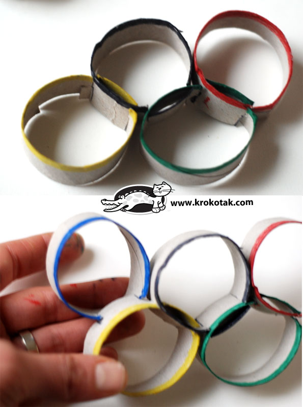 Поделки в честь Олимпиады: Олимпийские кольца