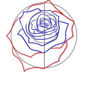 Как нарисовать красивую розу для мамы на 8 Марта