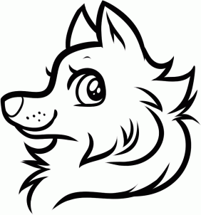 Как нарисовать мультяшную голову волка
