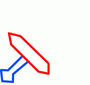 Как нарисовать меч из игры Майнкрафт