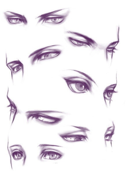 Примеры рисунков разных глаз