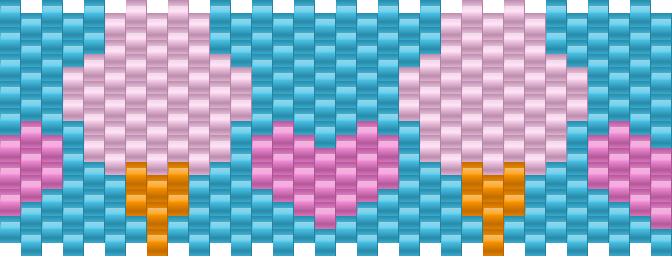 Поделки: Схема плетения кавайных фенечек из бисера