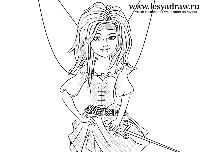sabrina pirate fairy coloring pages - photo #26