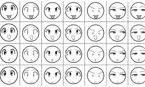Как рисовать разные эмоции: картинка с примерами