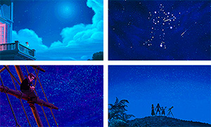 Анимации: Звездное небо в мультфильмах Дисней