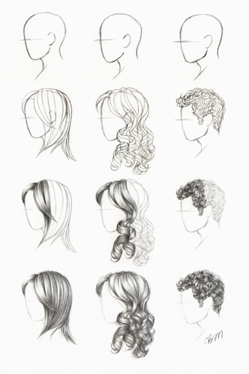 Рисование: Как рисовать кудрявые волосы