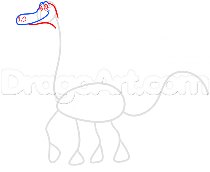 Как нарисовать хорошего динозавра Арло