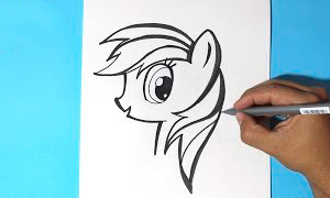 Видео урок рисования: Процесс рисования портретов пони