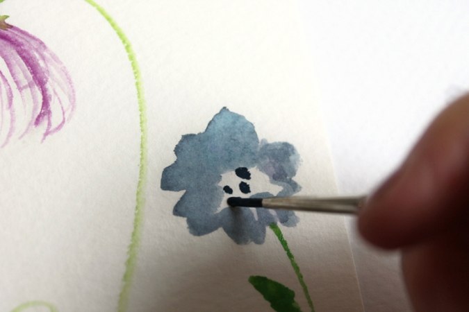 Как легко нарисовать цветы акварелью