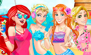 Игра для девочек: Дисней Принцессы на пляже