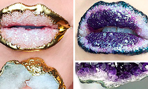 Кристальные губы - волшебный фэшн макияж