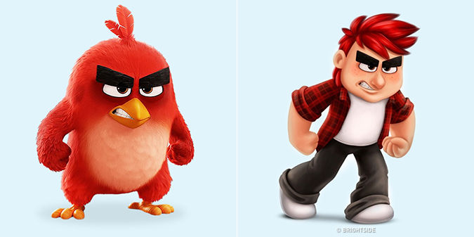 Если бы Рэд из Angry Birds стал человеком