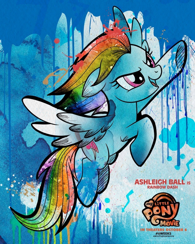Мой маленький пони в кино, постер с краской - Радуга