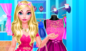 Игра для девочек: Дизайн идеального розового платья