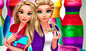 Игра для девочек: Радужная мода двух сестер